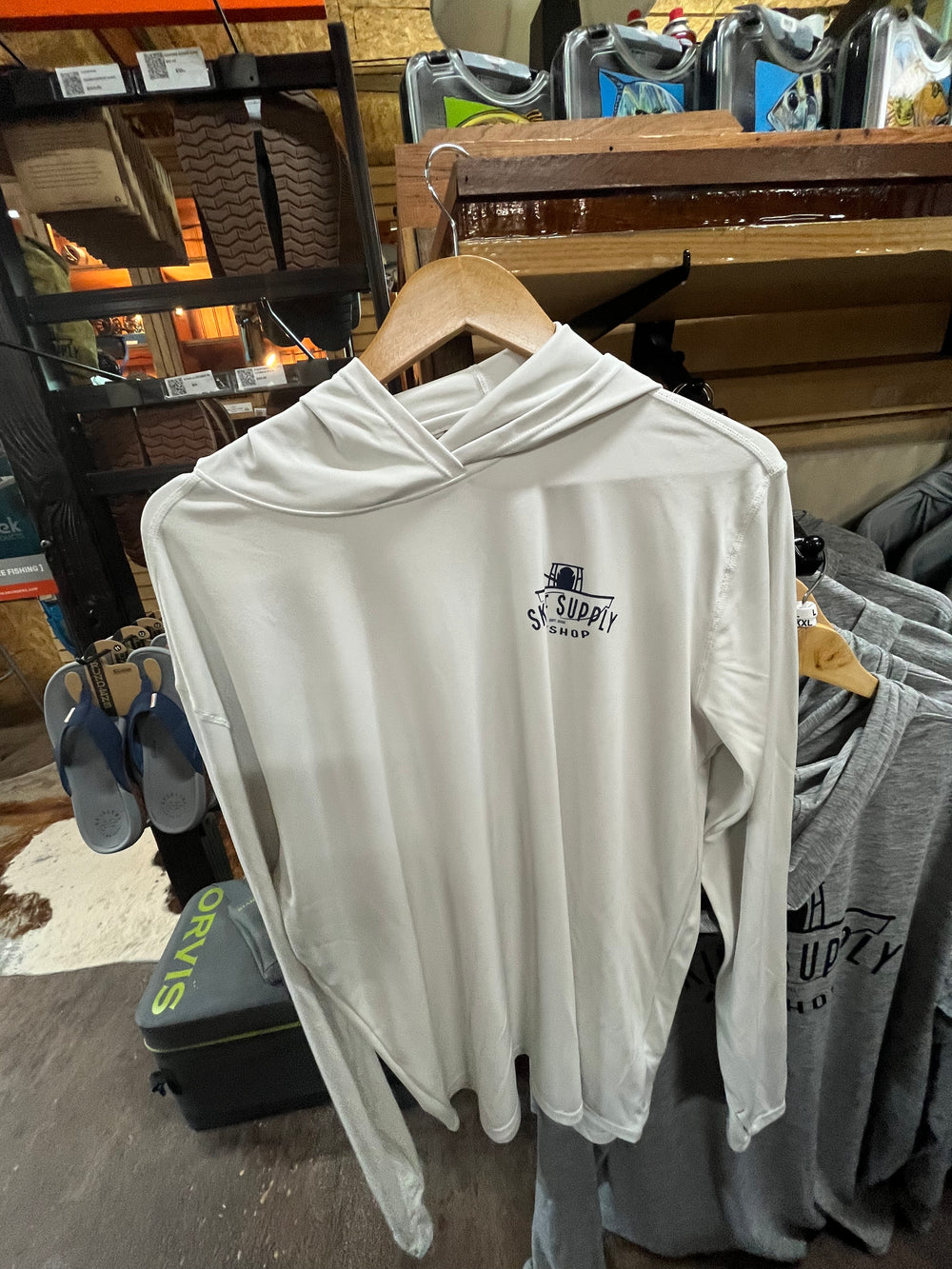 Grundens Tough Sun Hoodie "Skiff Supply Logo"