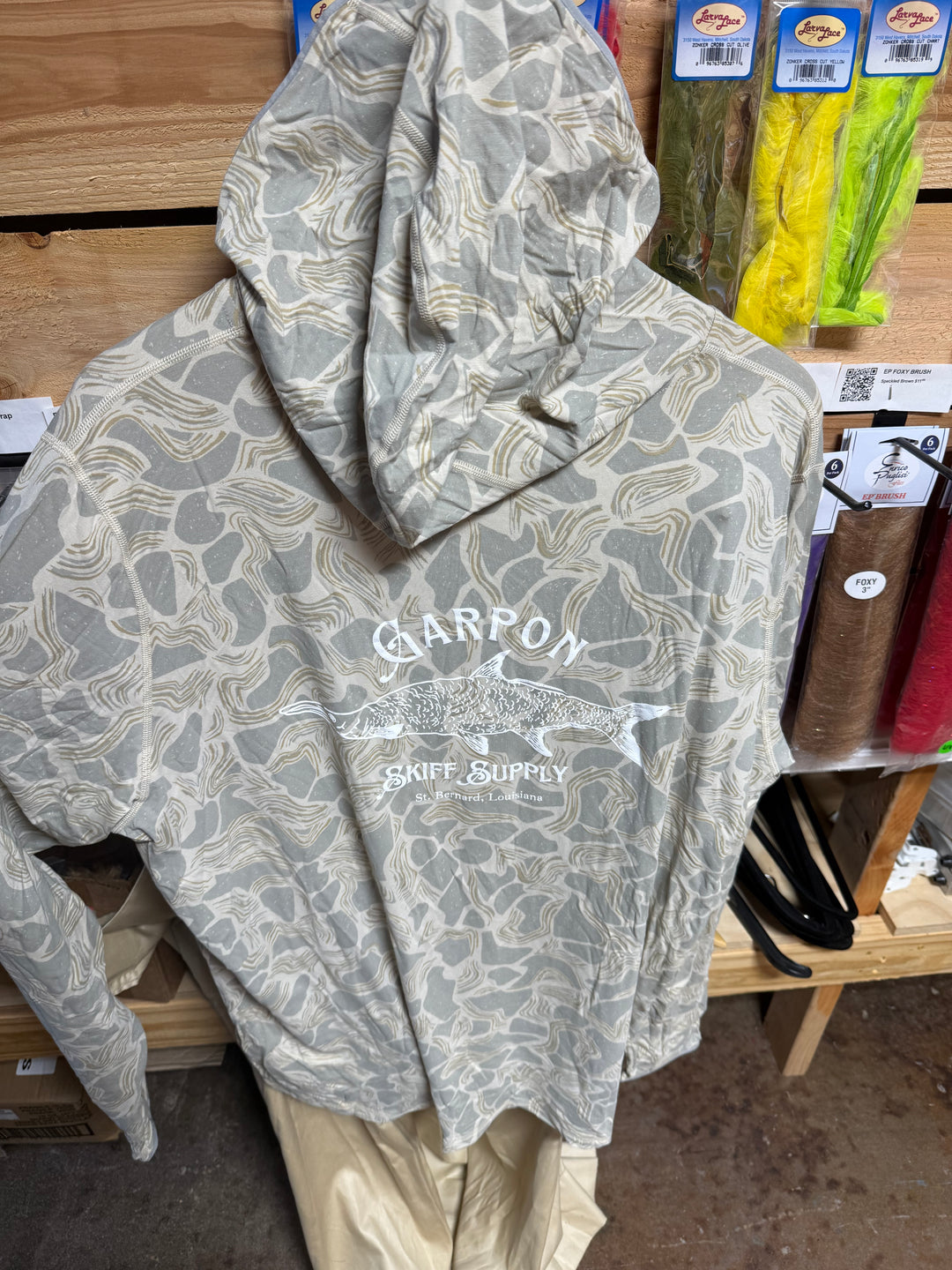 Patagonia Men's Tropic Comfort Natural Sun Hoody "Skiff Supply Logo"