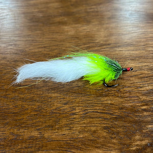 BUNNY TICKLER WHITE AND CHARTREUSE